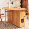 Ainsley Folding Extendable Dining Table，Oak，Dark Oak-Weilai Concept