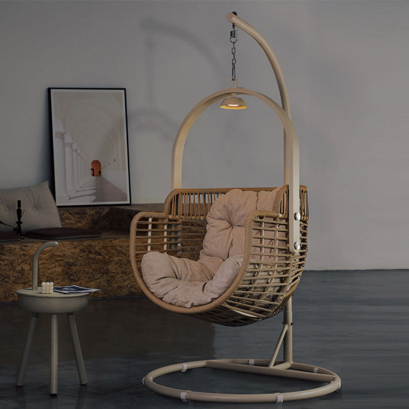 Galilea Rattan Garden Hanging Egg Chair with Stand, Indoor / Outdoor Furniture-Weilai Concept