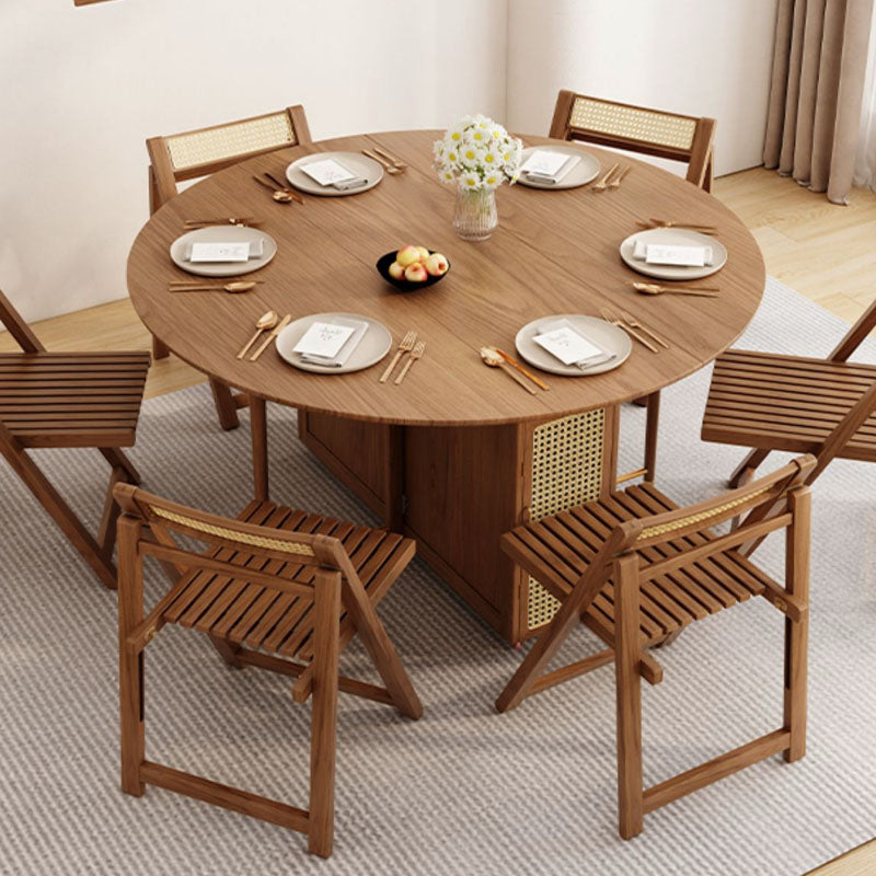 Ainsley Folding Extendable Dining Table，Oak，Dark Oak-Weilai Concept