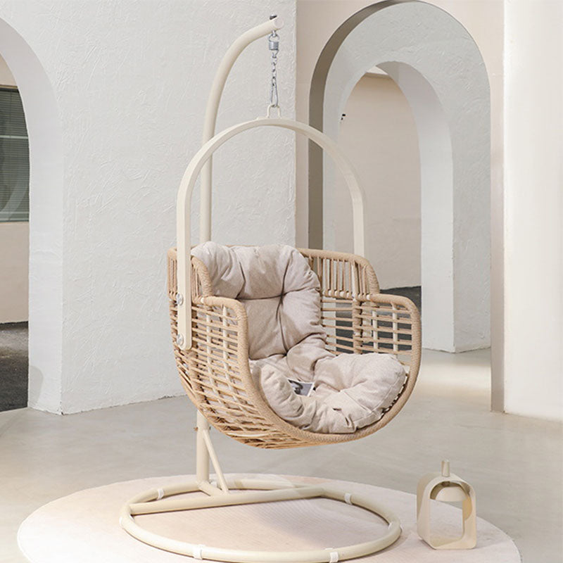 Galilea Rattan Garden Hanging Egg Chair with Stand, Indoor / Outdoor Furniture-Weilai Concept