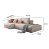 Samona Three Seater Corner Sofa, Leathaire - Weilai Concept