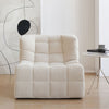 Bernice White Armchair And Ottoman, Vintage Sofa Chair-Weilai Concept