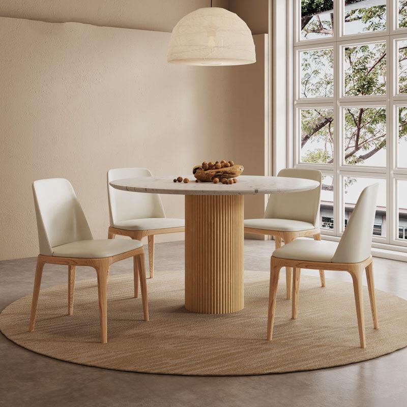 Sienna Round Dining Table, Premium Terrazzo And Wood Base - Weilai Concept