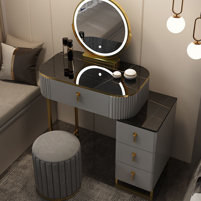 Nelia Dressing Table With LED Mirror-40cm (no drawer)-Weilai Concept