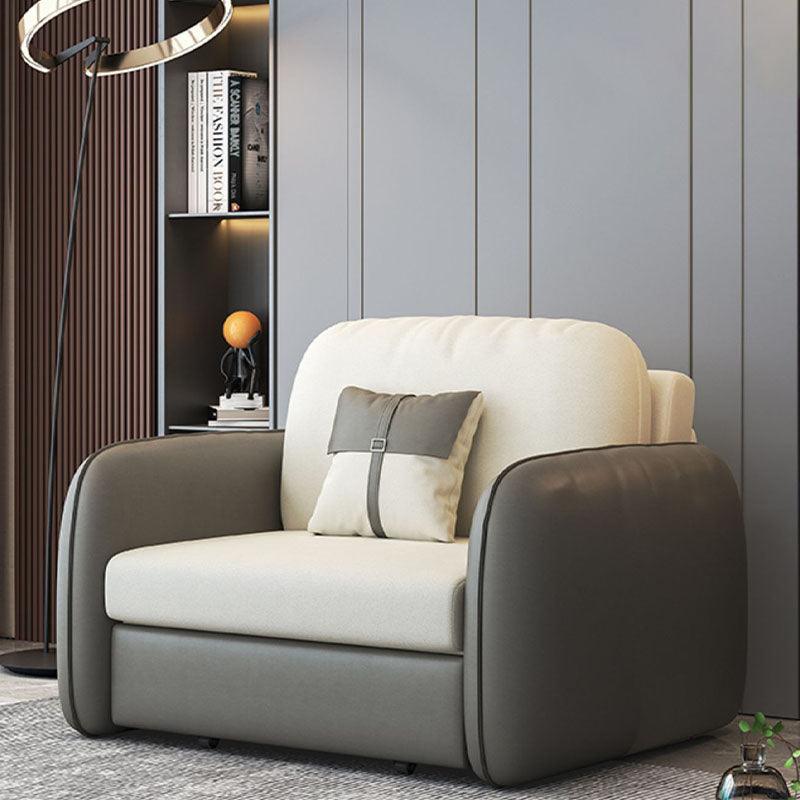 Caio Two Seater Sofa Bed, Single Sofa Bed, Leathaire - Weilai Concept