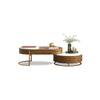 Lyra Coffee Table, Walnut & White- | Get A Free Side Table Today