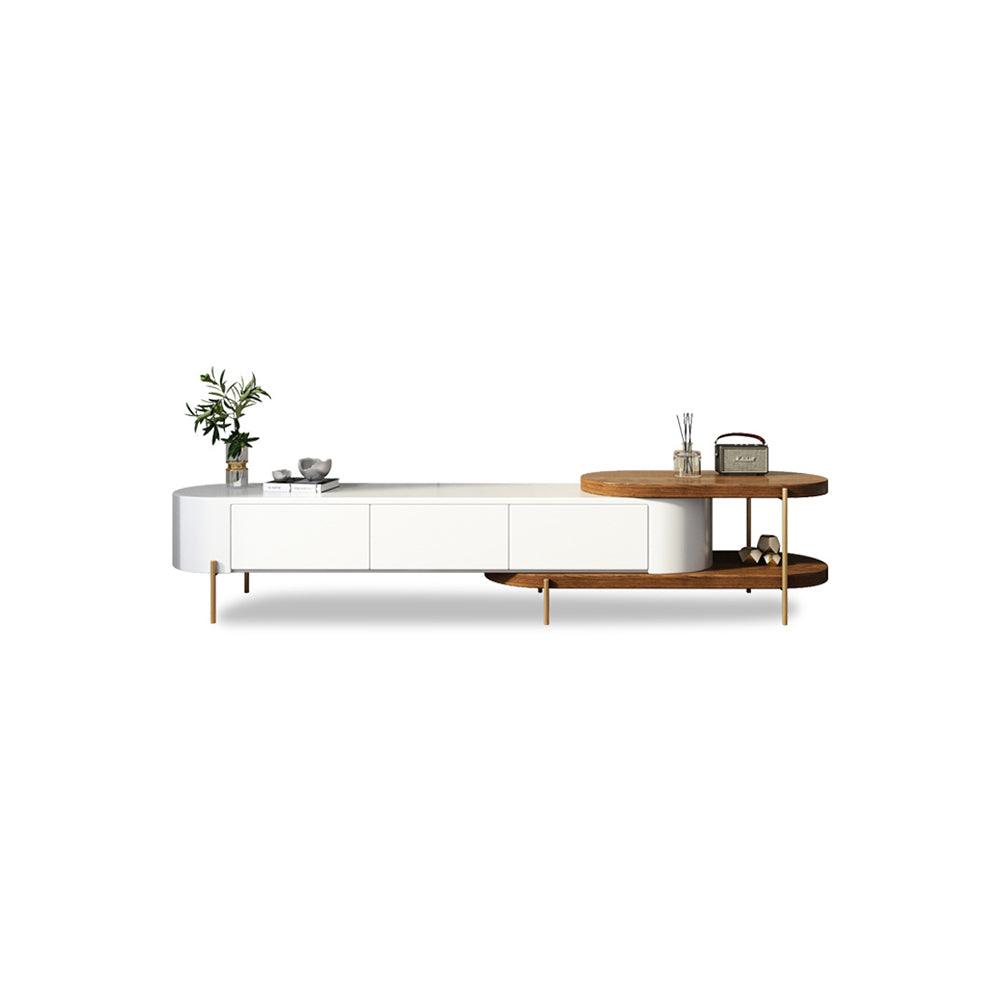 Lyra Coffee Table, Walnut & White- | Get A Free Side Table Today