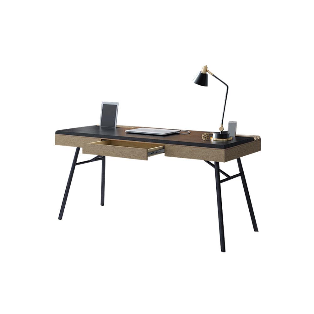 Justine Office Desk, Solid Wood- | Get A Free Side Table Today