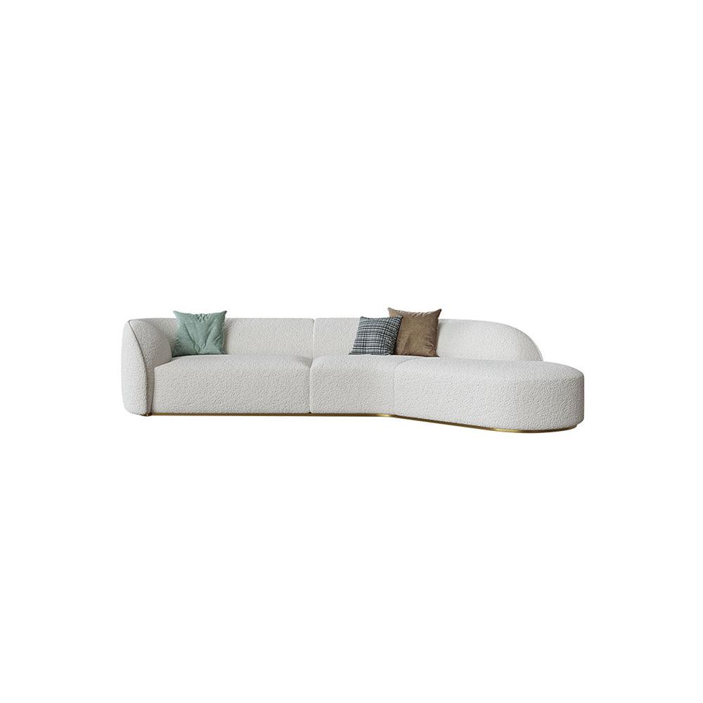 Welby Three Seater Sofa, Boucle- | Get A Free Side Table Today