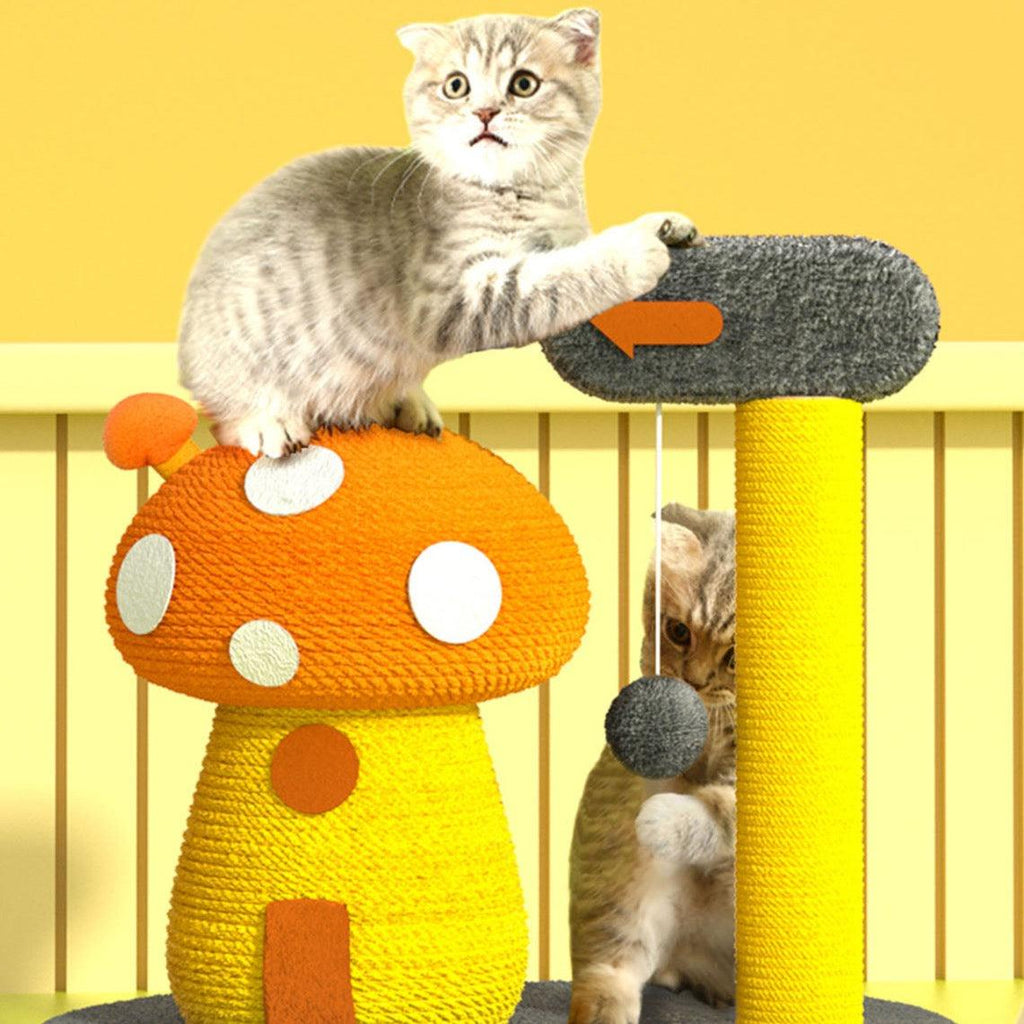 Flo's Mushroom House, Cat Toy, Hemp Rope-Weilai concept-Weilai concept