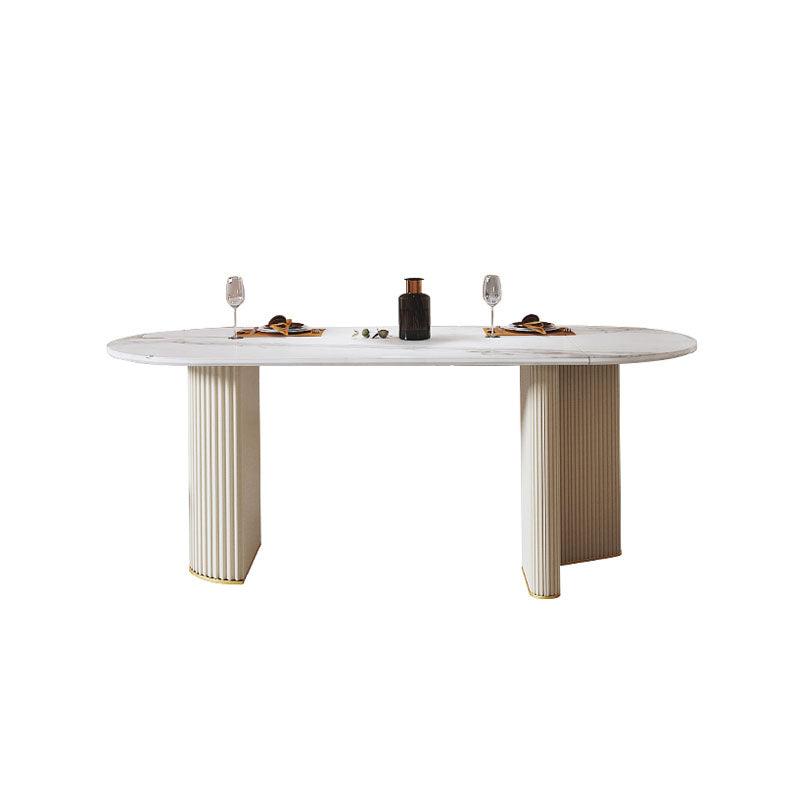 Cecily Folding Dining Table, Marble-Weilai Concept