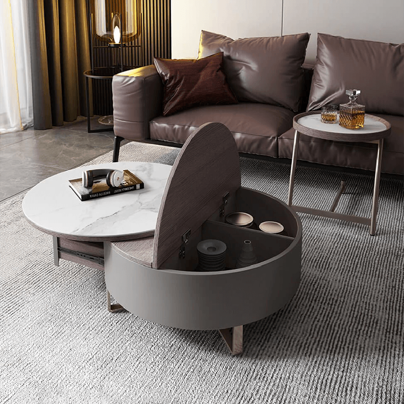 Round Sieghild Nesting Coffee Table- | Get A Free Side Table Today