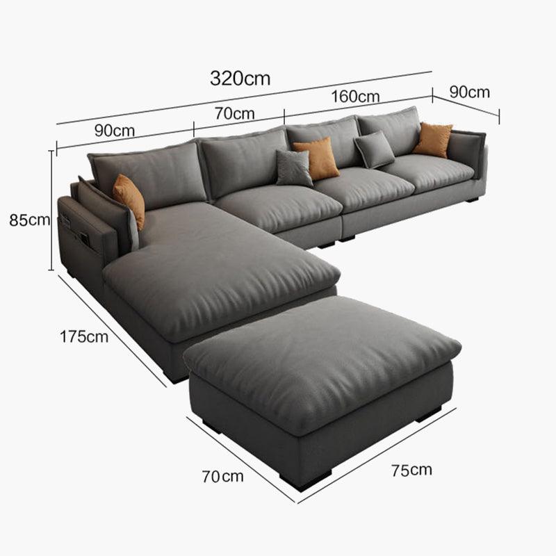 G918 Amos Three Seater Sofa, Leathaire- | Get A Free Side Table Today