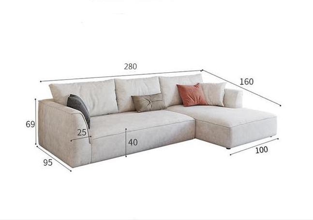 R77 Dexter Two Seater Corner Sofa, Leathaire-Weilai Concept-Weilai Concept