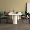 Plainville Marble Dining Table, White- | Get A Free Side Table Today