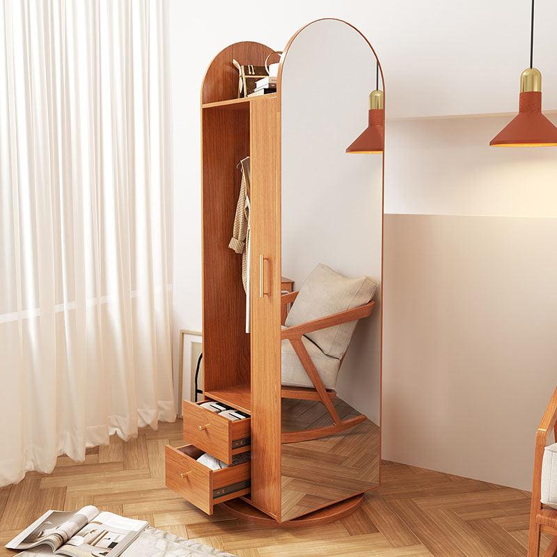 Rotatable Cloth Rack, Wardrobe, Storage Rattan Oak-Weilai Concept