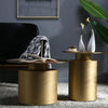 Tevis Coffee Table, Gold- | Get A Free Side Table Today