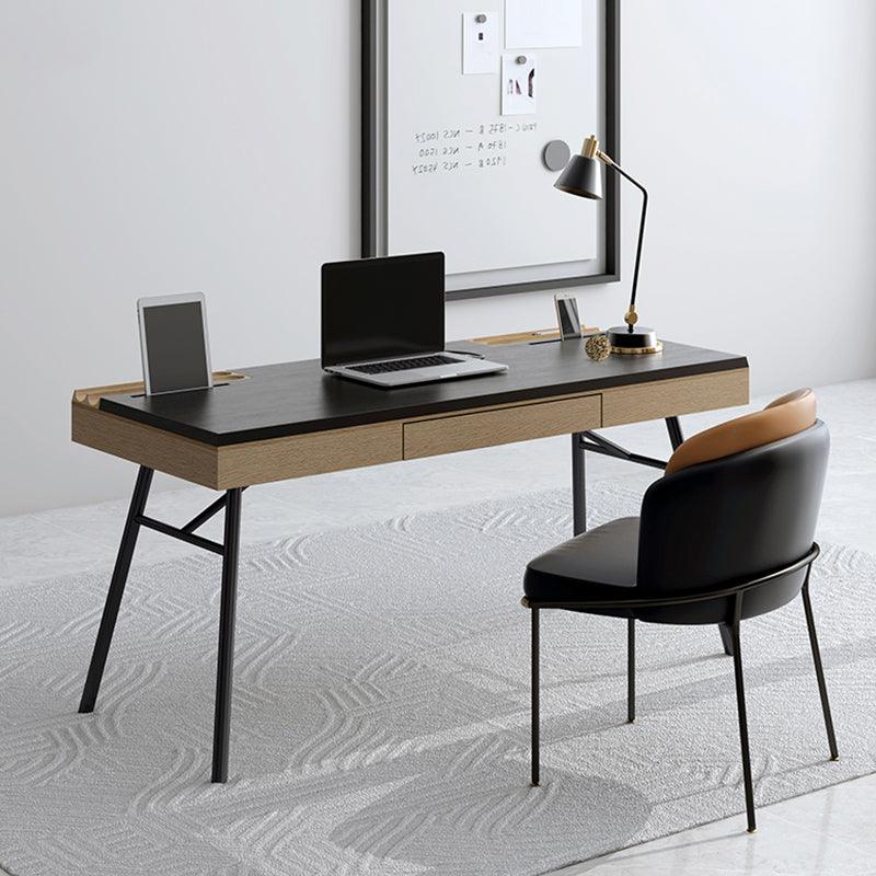 Justine Office Desk, Solid Wood- | Get A Free Side Table Today