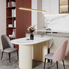 Cecily Folding Dining Table, Marble-Weilai Concept