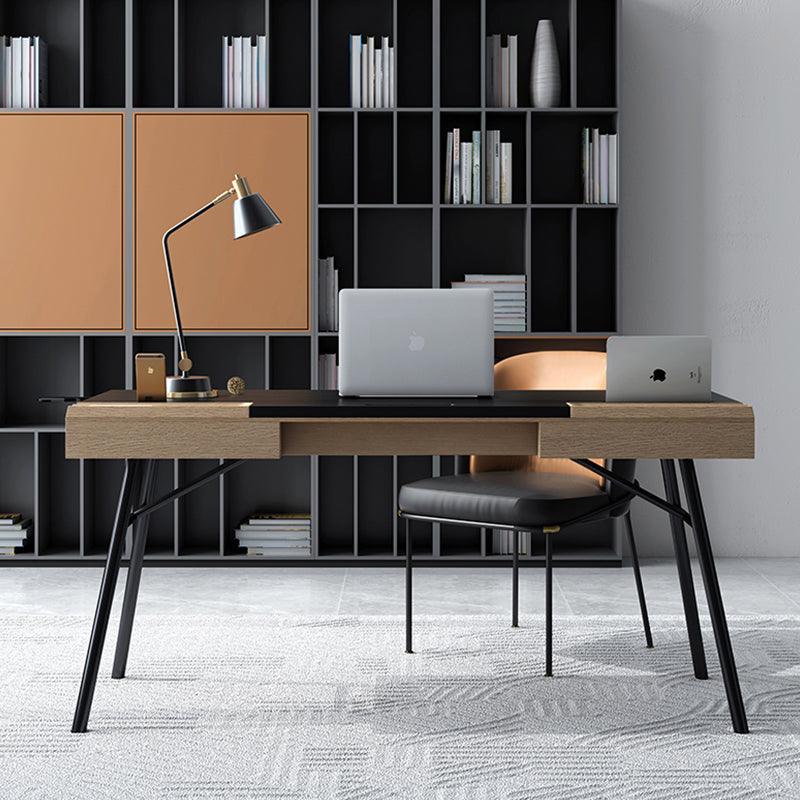 Justine Office Desk, Solid Wood- | Get A Free Side Table Today