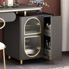 Swan Dressing Table with Mirror, Black- | Get A Free Side Table Today