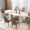 Costanza Marble Dining Table, White- | Get A Free Side Table Today