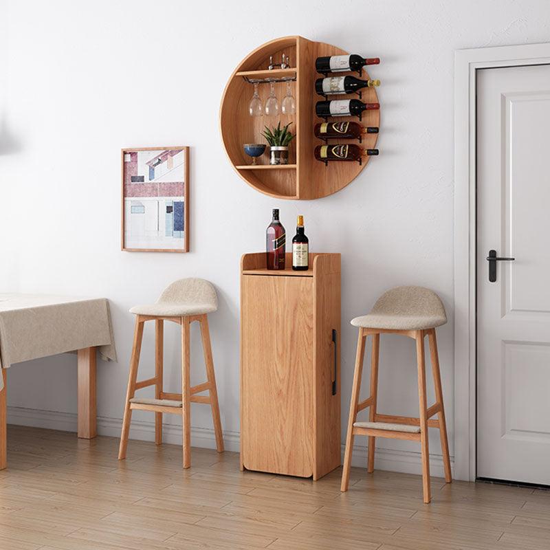 Liz Bar Table Set, With Wine Cabinet, Oak, Extandable - Weilai Concept