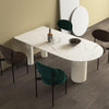 Plainville Marble Dining Table, White- | Get A Free Side Table Today