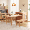 Dawn Extandable Dining Table Set With Side Storage, Solid Wood - Weilai Concept