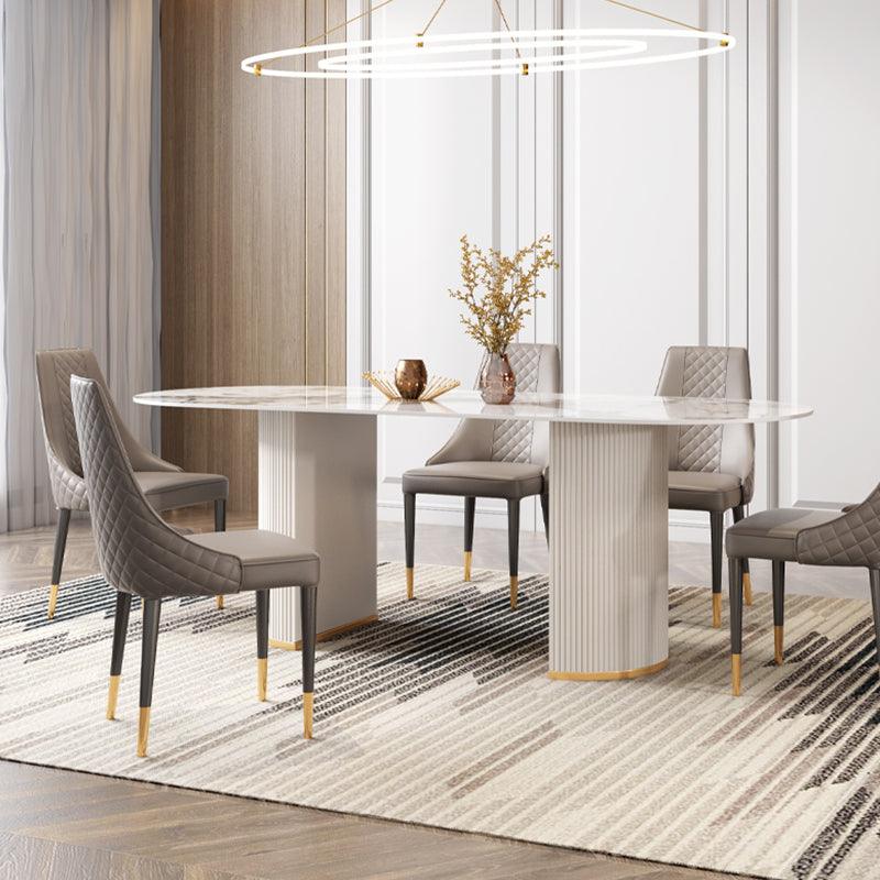 Costanza Marble Dining Table, White- | Get A Free Side Table Today