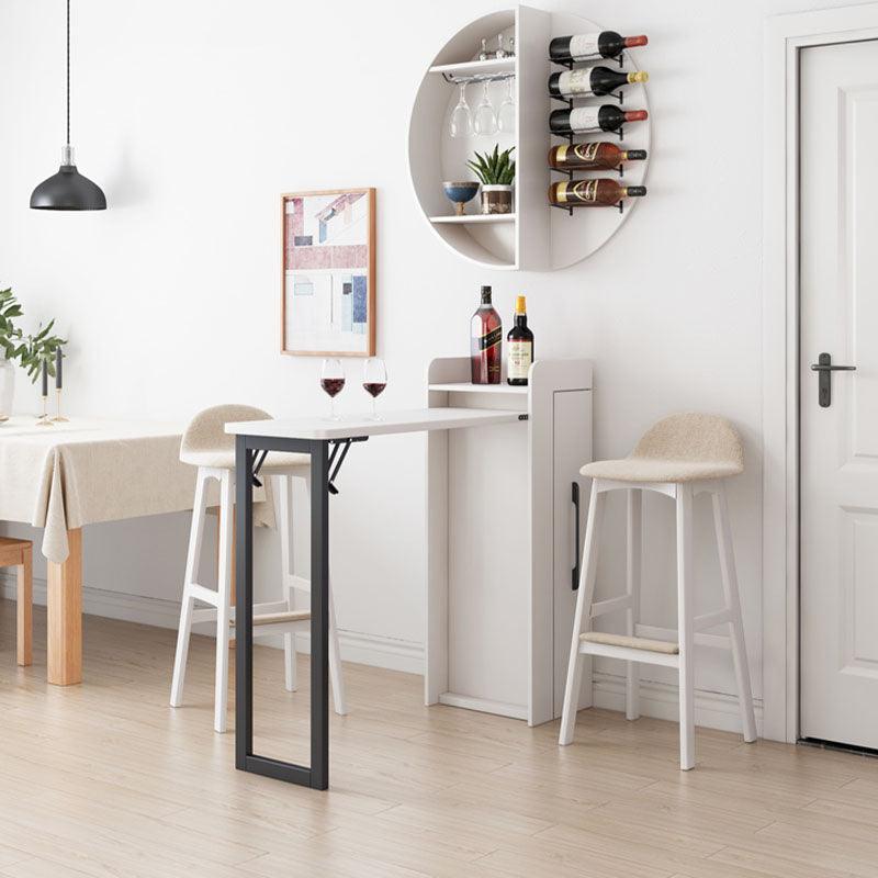 Liz Bar Table Set, With Wine Cabinet, Oak, Extandable - Weilai Concept