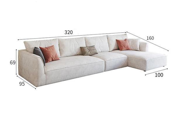 R77 Dexter Three Seater Sofa, Leathaire-Weilai Concept-320cm (With Corner)-White-Weilai Concept