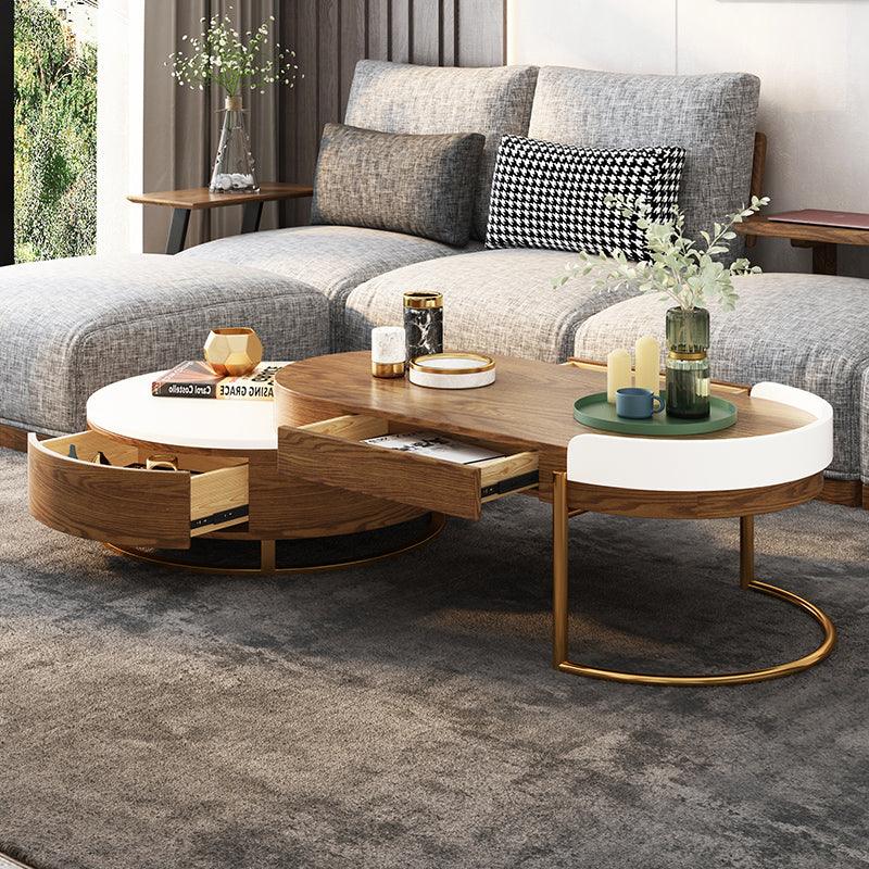 Ouezzane Nesting Coffee Table Set, Oak- | Get A Free Side Table Today