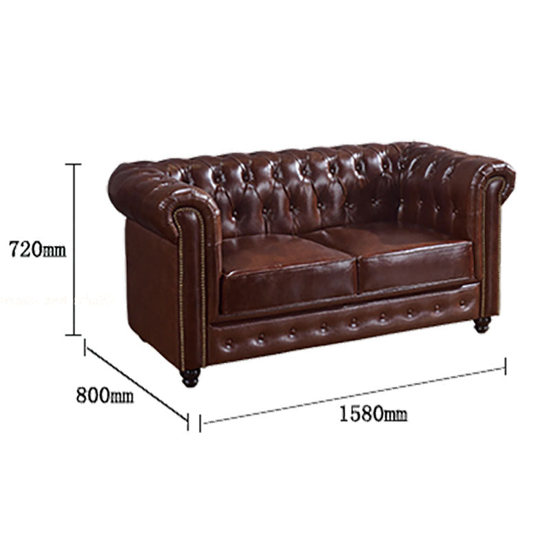 Vintage Chesterfield Three Seater Sofa-Weilai Concept