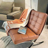 Barcelona Chair And Ottoman, Brown Leather-Weilai Concept-Weilai Concept