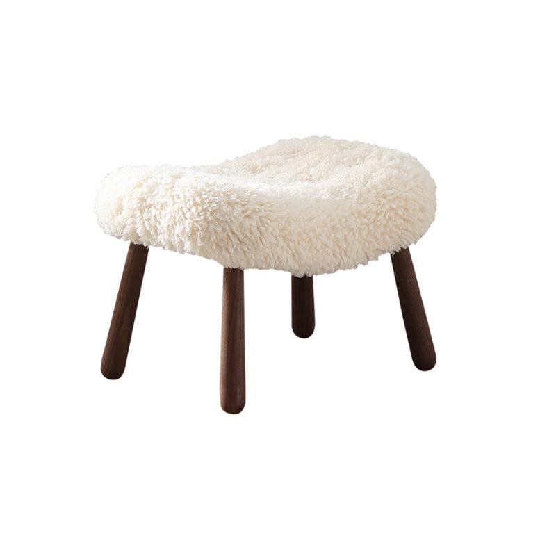 Philip Arctander Sheepskin Armchair And Ottoman, White Wool- | Get A Free Side Table Today