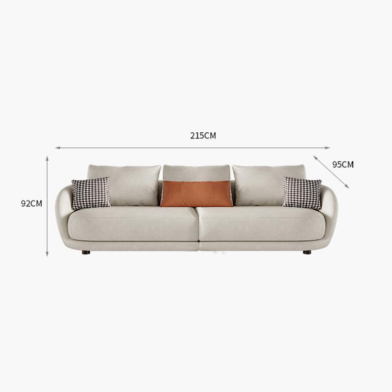 Otis Round Three Seater Corner Sofa, Leathaire- | Get A Free Side Table Today