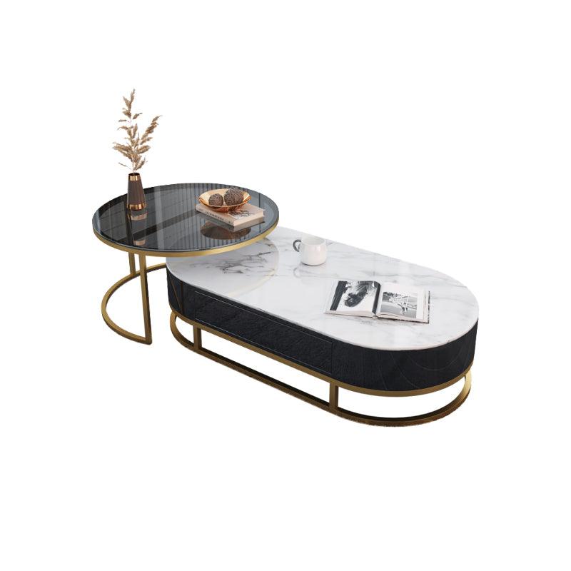 Hagy Nesting Coffee Table Set, Marble- | Get A Free Side Table Today