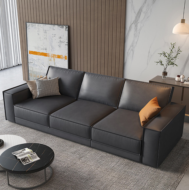 Slan Two Seater Sofa - Black / 220cm, Clearance, Last one-Weilai Concept-Weilai Concept