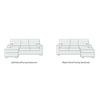 Four Seater/ Corner Sofa, Grey Velvet-Weilai Concept