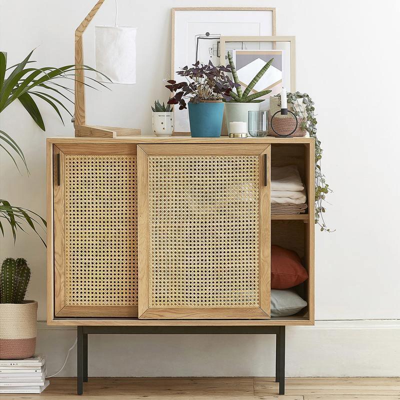 Acacia Cane Rattan Sideboard- | Get A Free Side Table Today