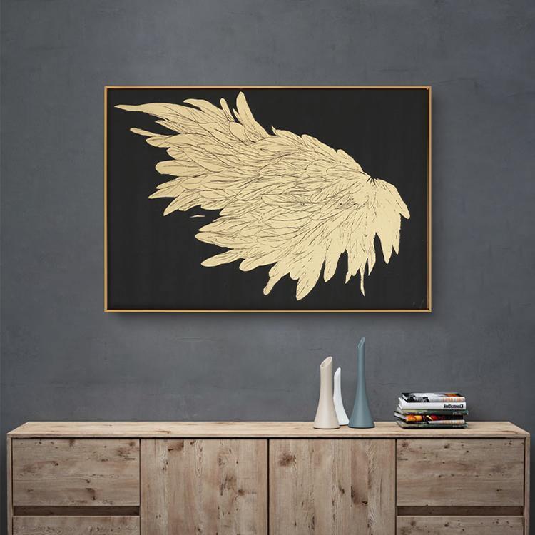 Angle Framed Wall Art Print 90.5*60.5cm- | Get A Free Side Table Today