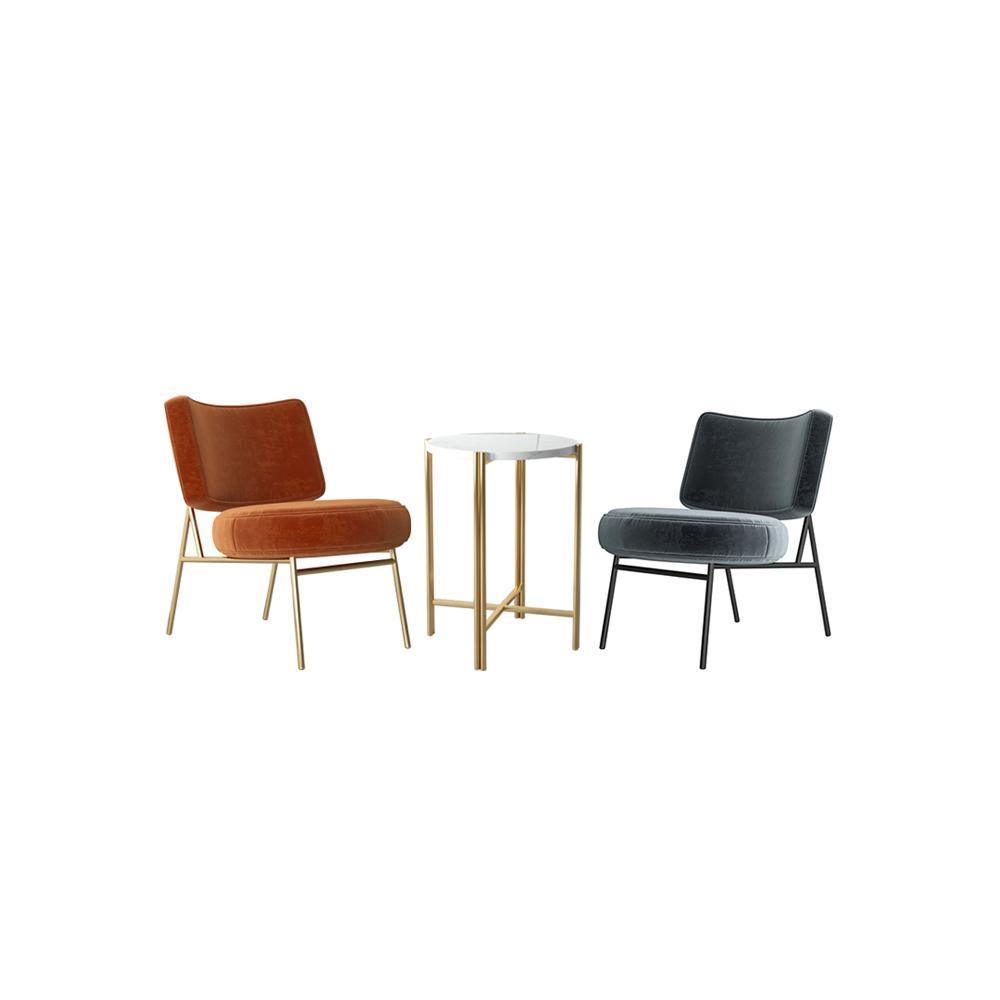 Aron Armchair, Velvet- | Get A Free Side Table Today