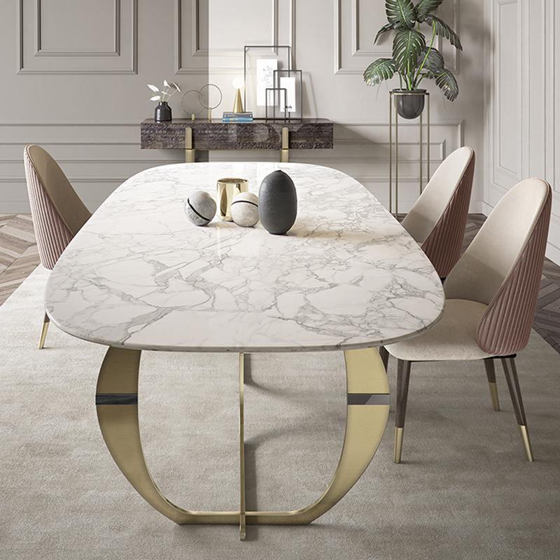 Arpen Dining Table, Marble And Gold, Dining Table Set- | Get A Free Side Table Today