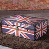 Aviator Union Jack Suitcase Coffee Table, Industrial Storage- | Get A Free Side Table Today