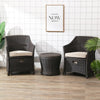 Bosco Rattan Garden Armchair And Ottoman, Indoor/ Outdoor Furniture- | Get A Free Side Table Today