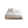 CA058 Linen Duvet Cover + Bed Sheet + 2 Pillowcases, King, More Patterns Available- | Get A Free Side Table Today