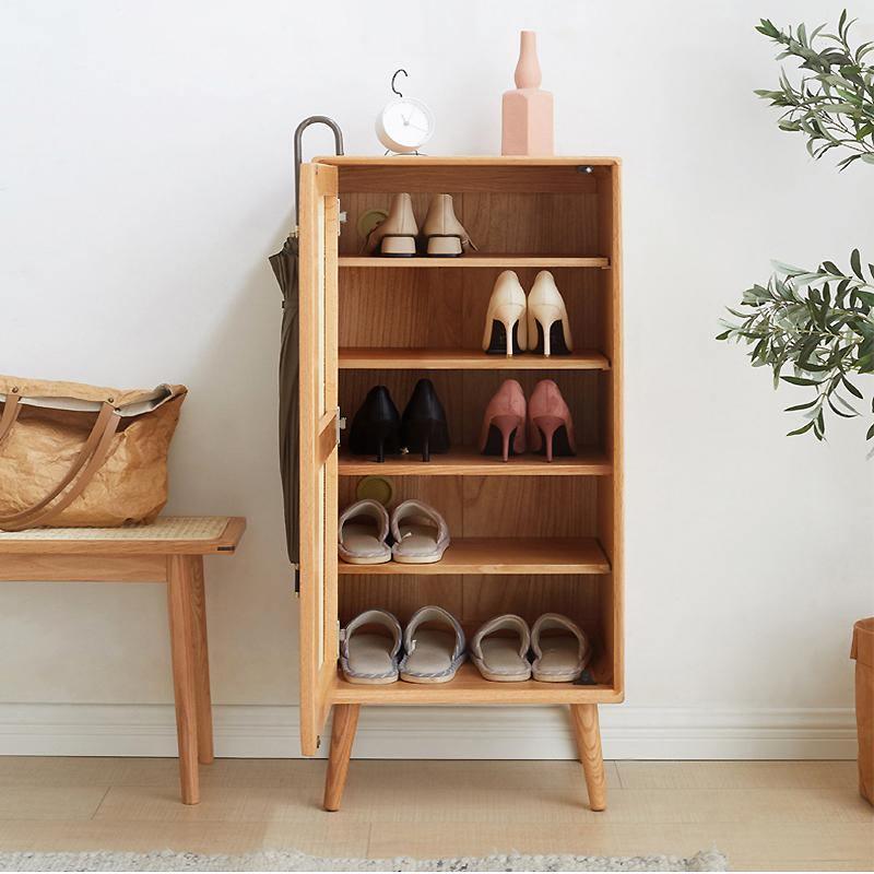 Cane Rattan Shoe Storage, Oak- | Get A Free Side Table Today