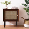 Cane Bedside Table, Natural Rattan & Oak- | Get A Free Side Table Today