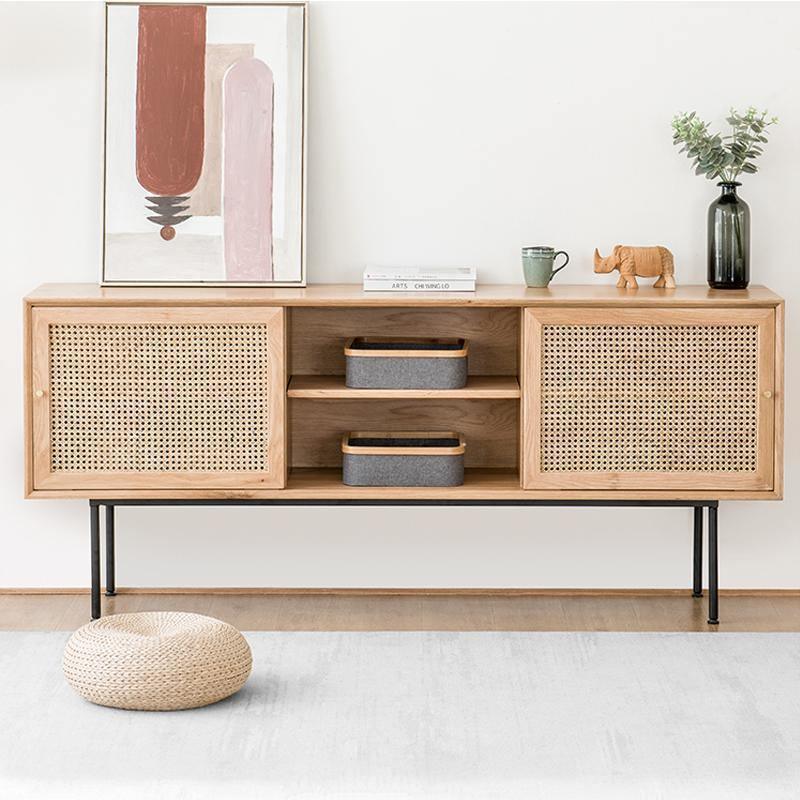 Cement Sideboard, Light Oak- | Get A Free Side Table Today